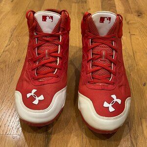 Under Armor Red Baseball Cleats